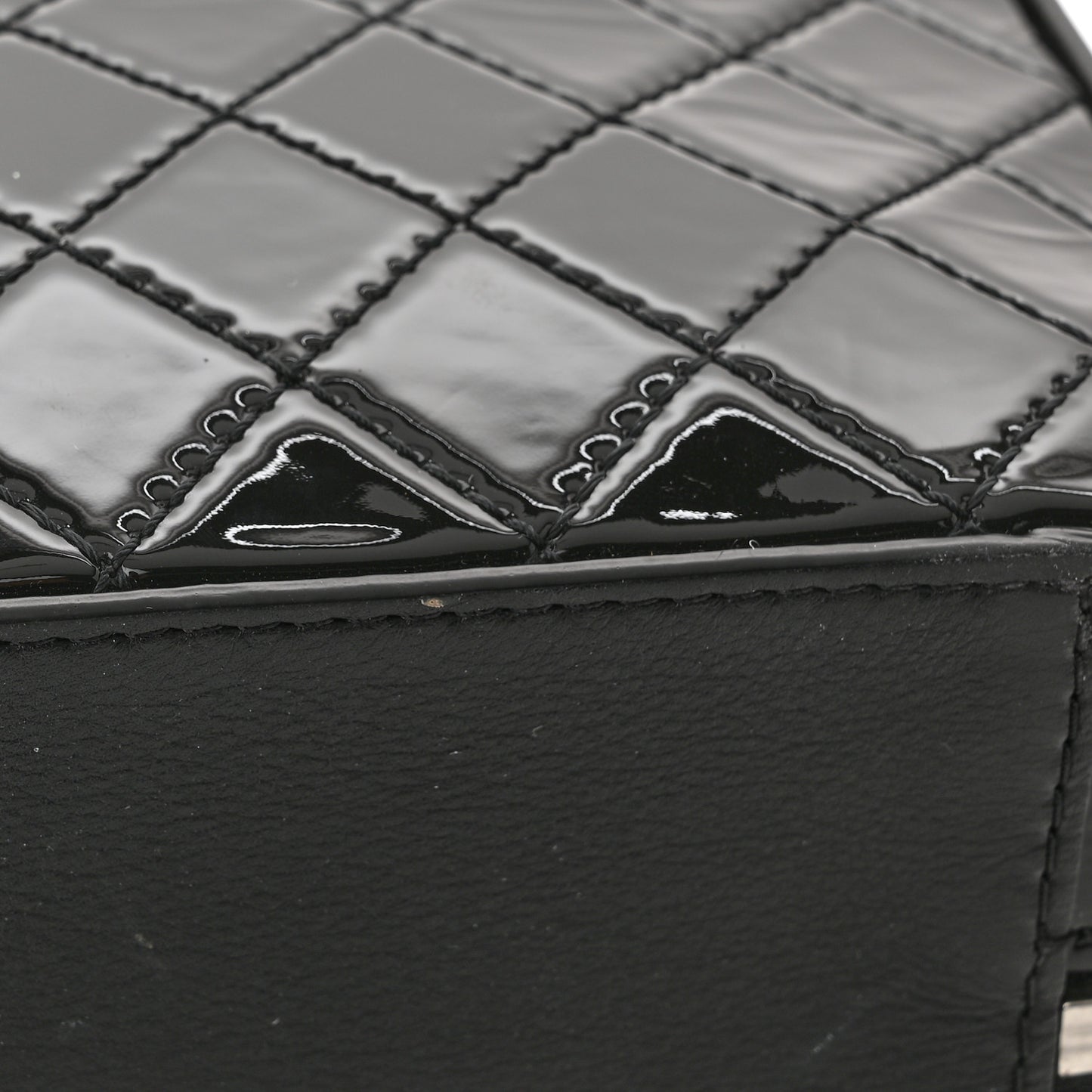 Patent Quilted Travel Kit Vanity Case Black