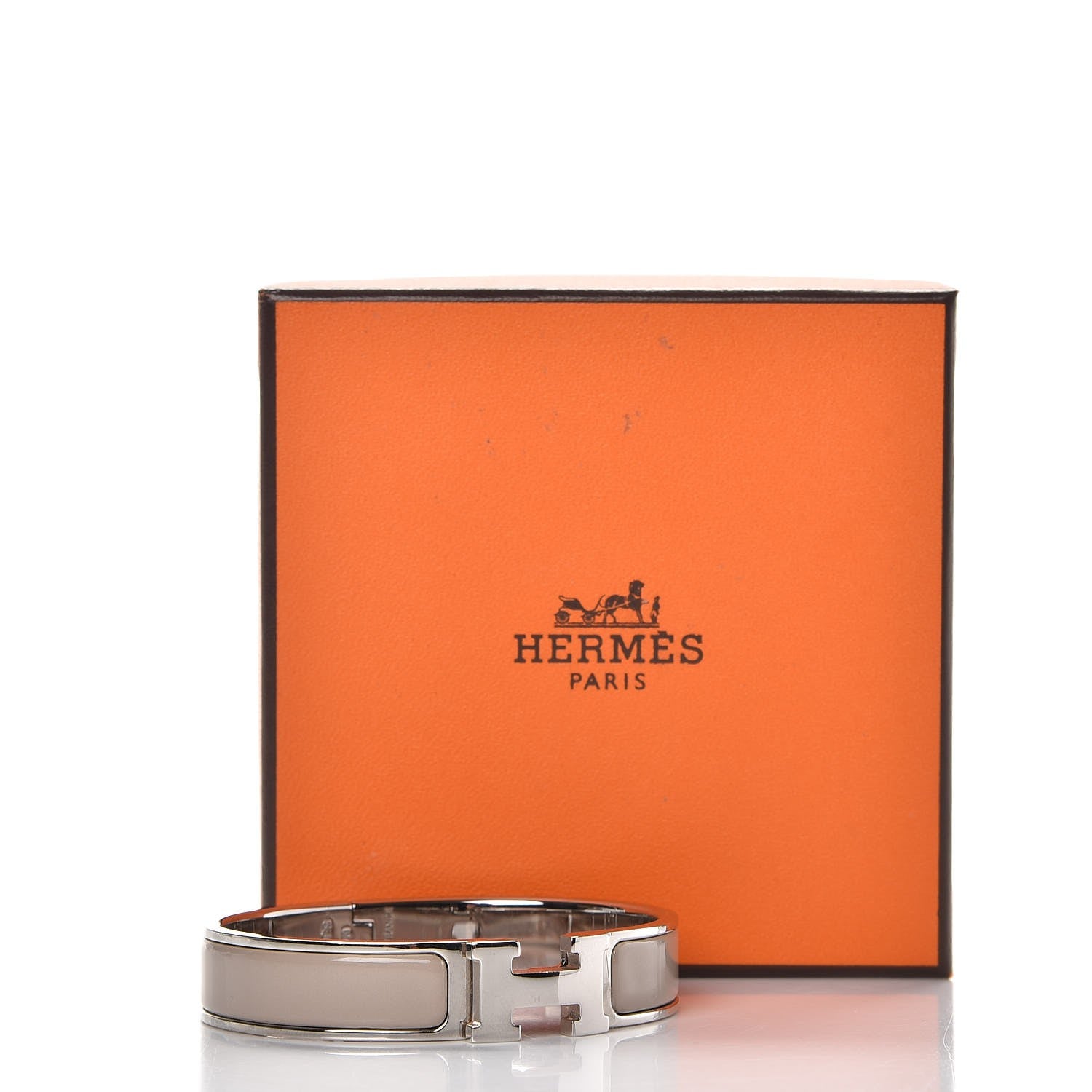 Hermes Enamel Narrow Clic Clac H Bracelet PM Marron Glace 5 of 5