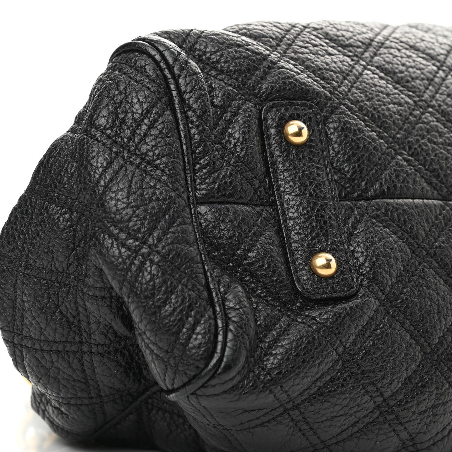 Calfskin Quilted Stam Black