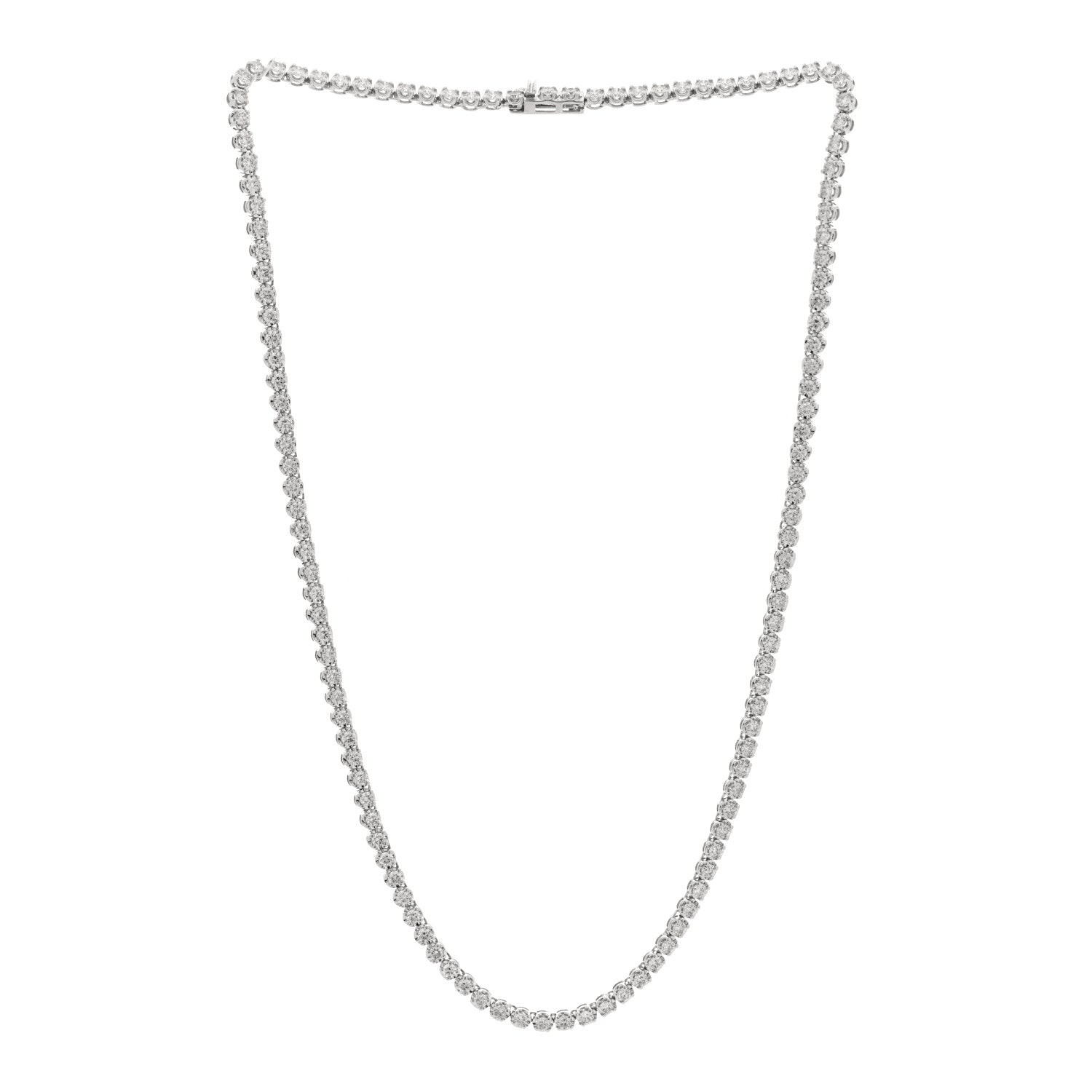 Parker & West by FASHIONPHILE 14K White Gold Diamond 4.96ctw Tennis Necklace 3 of 6