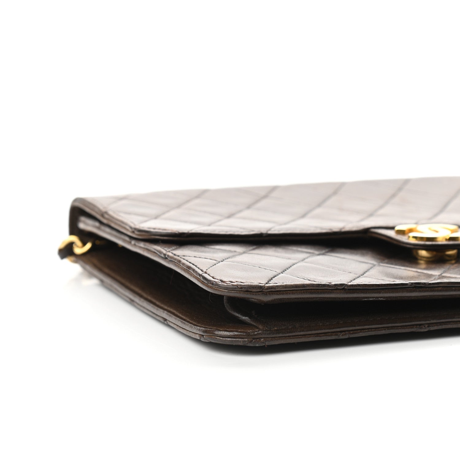 Chanel Lambskin Quilted Small Single Flap Brown 13 of 14