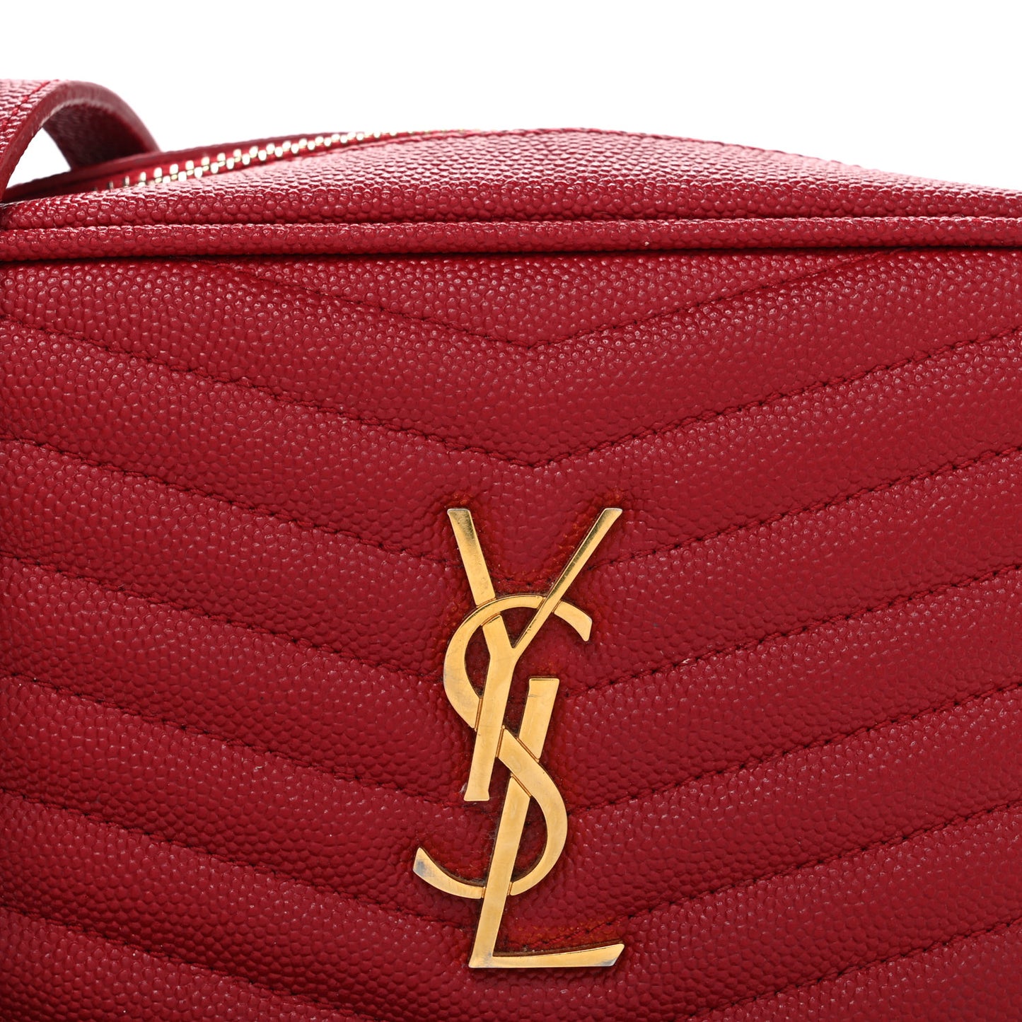 Grain De Poudre Matelasse Monogram Mini Lou Camera Bag Opyum Red