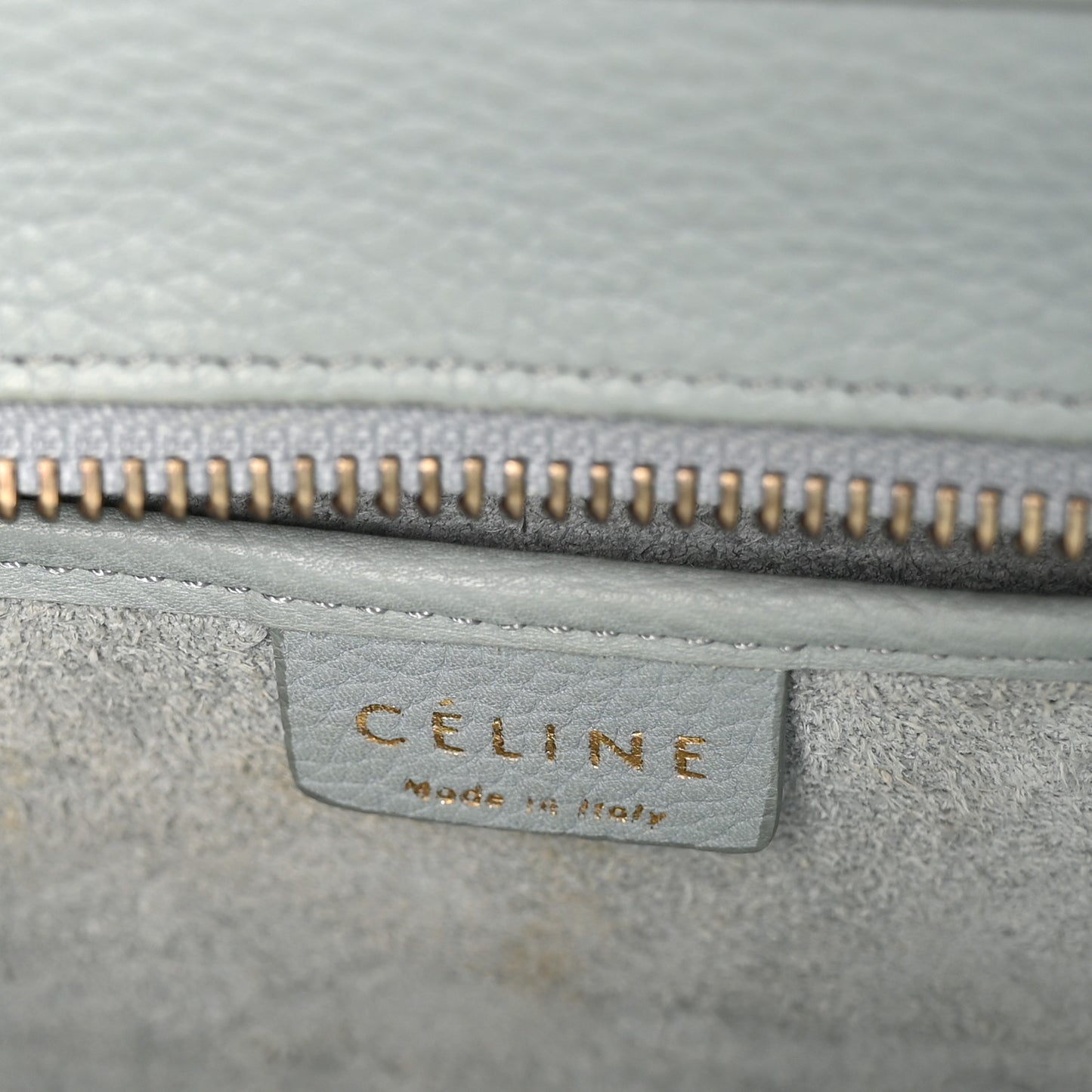 Drummed Calfskin Nano Luggage Almond