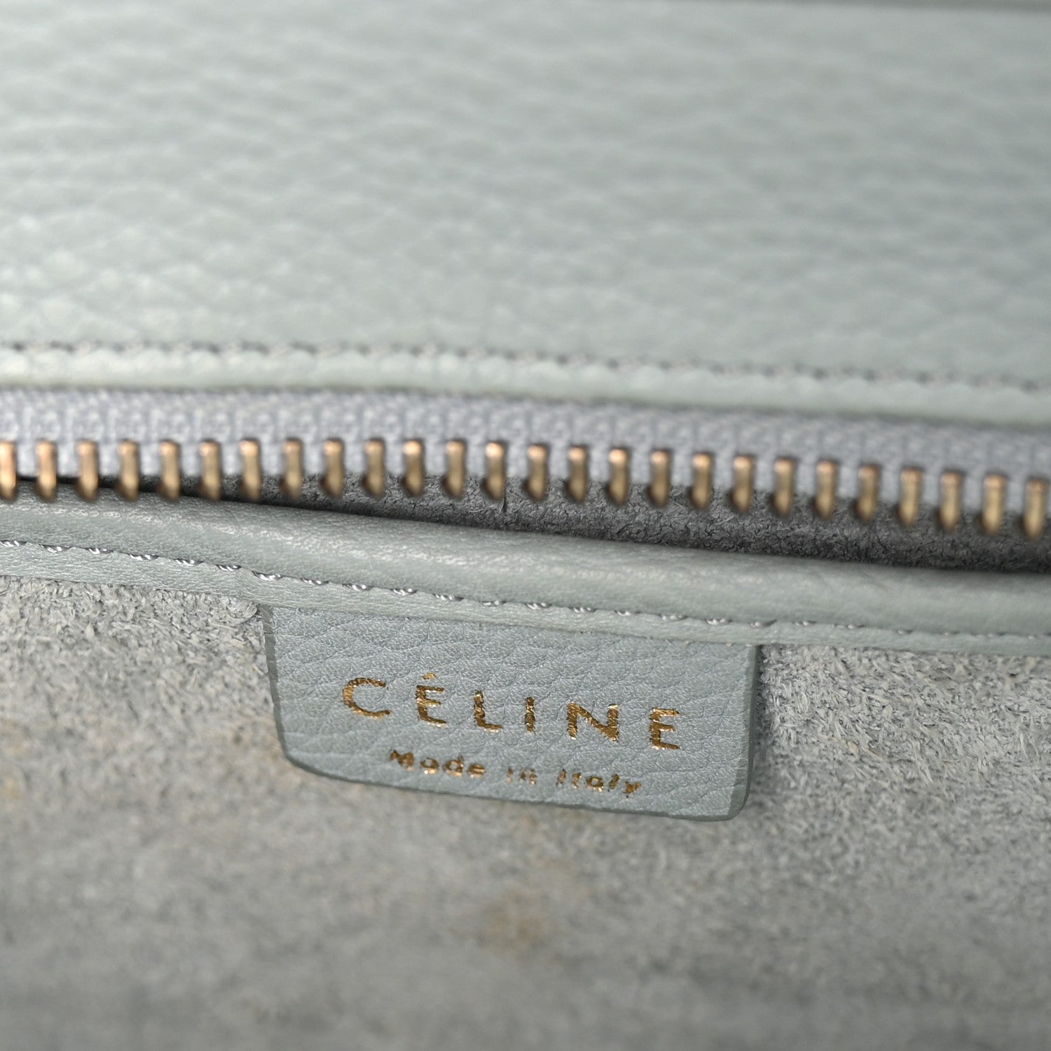 Celine Drummed Calfskin Nano Luggage Almond 6 of 10