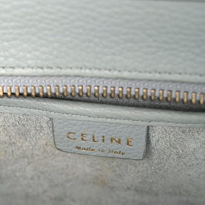 Celine Drummed Calfskin Nano Luggage Almond 6 of 10