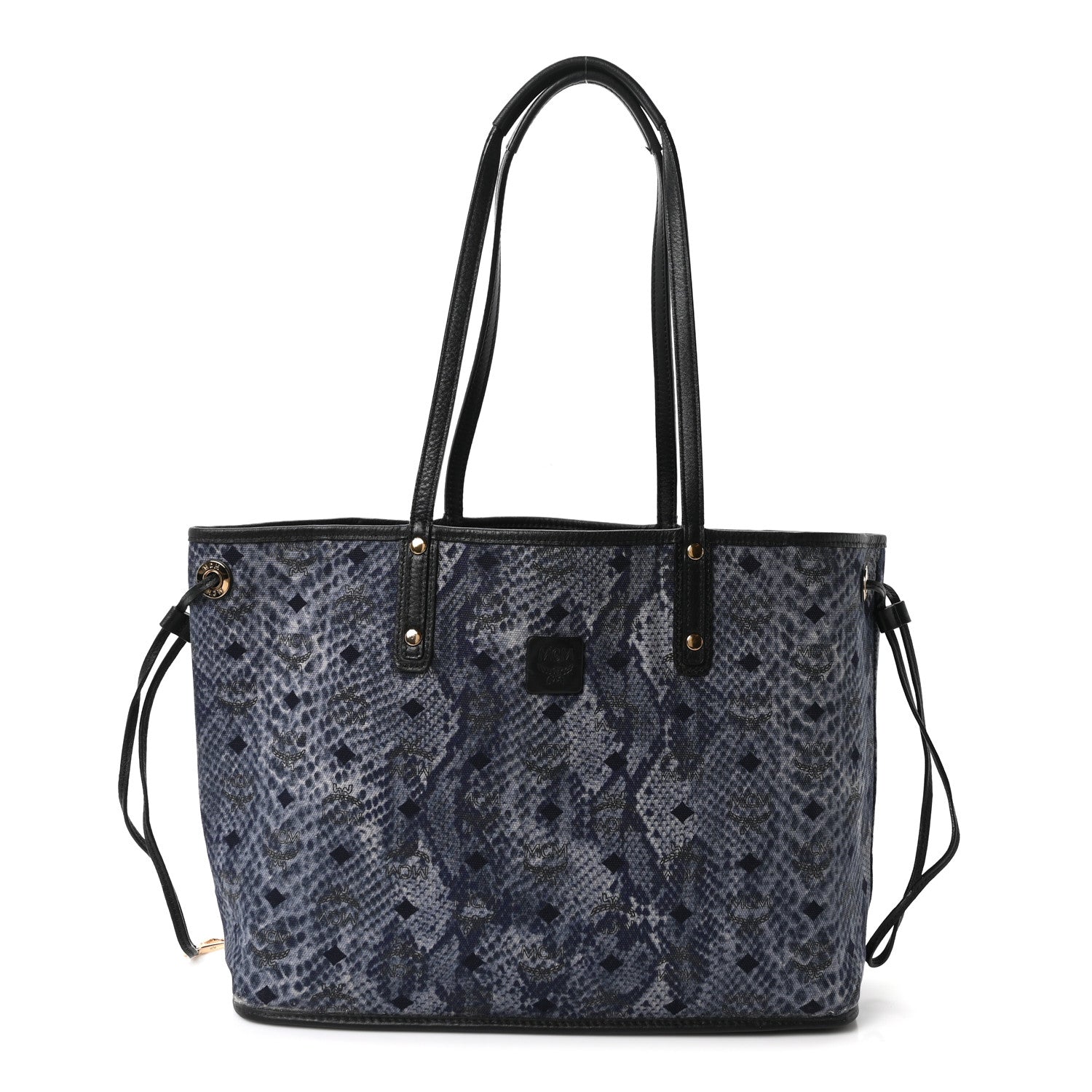 MCM Visetos Medium Liz Reversible Shopper Tote Black 3 of 16