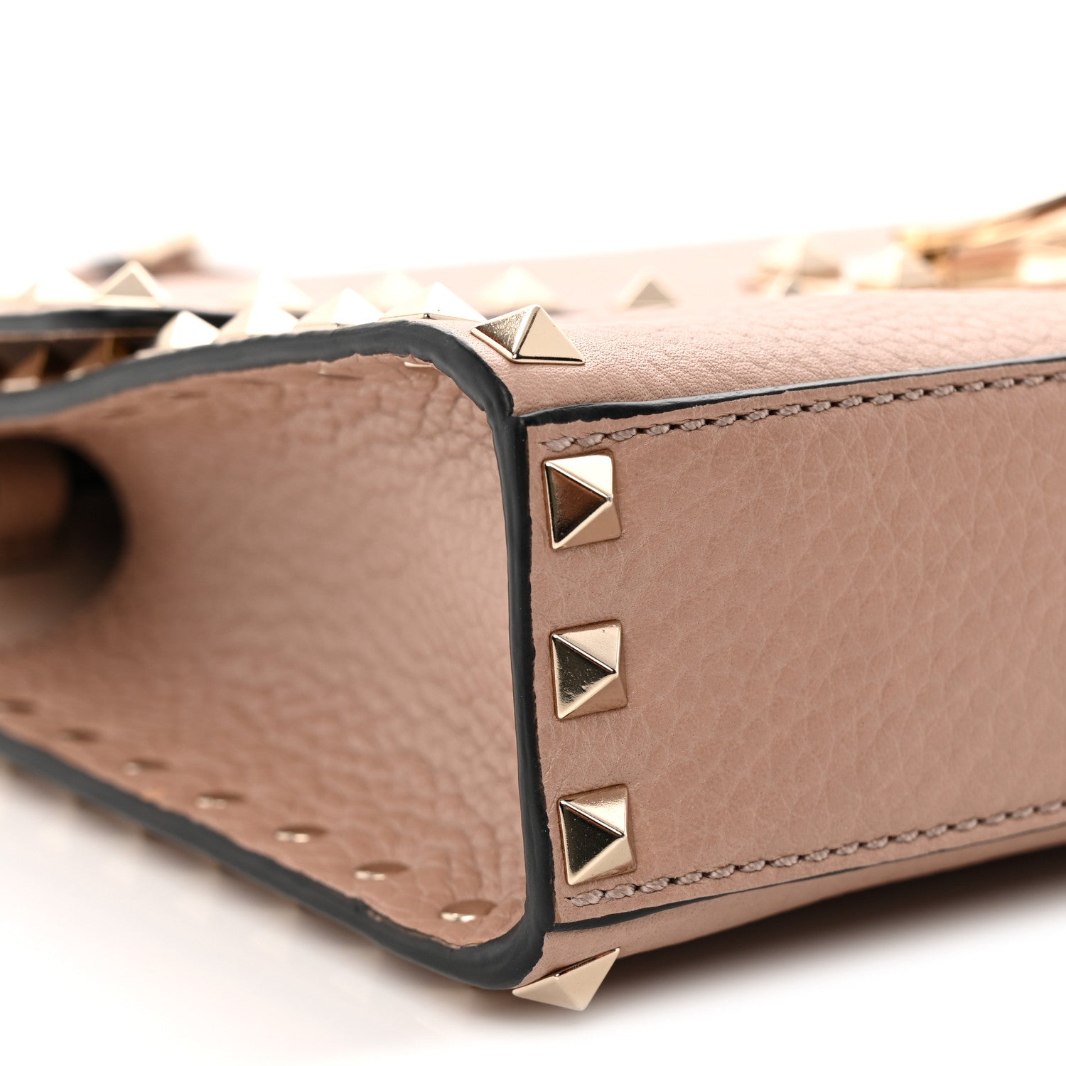 Valentino Garavani Pebbled Calfskin Medium Rockstud Flip Lock Crossbody Bag Poudre 8 of 10