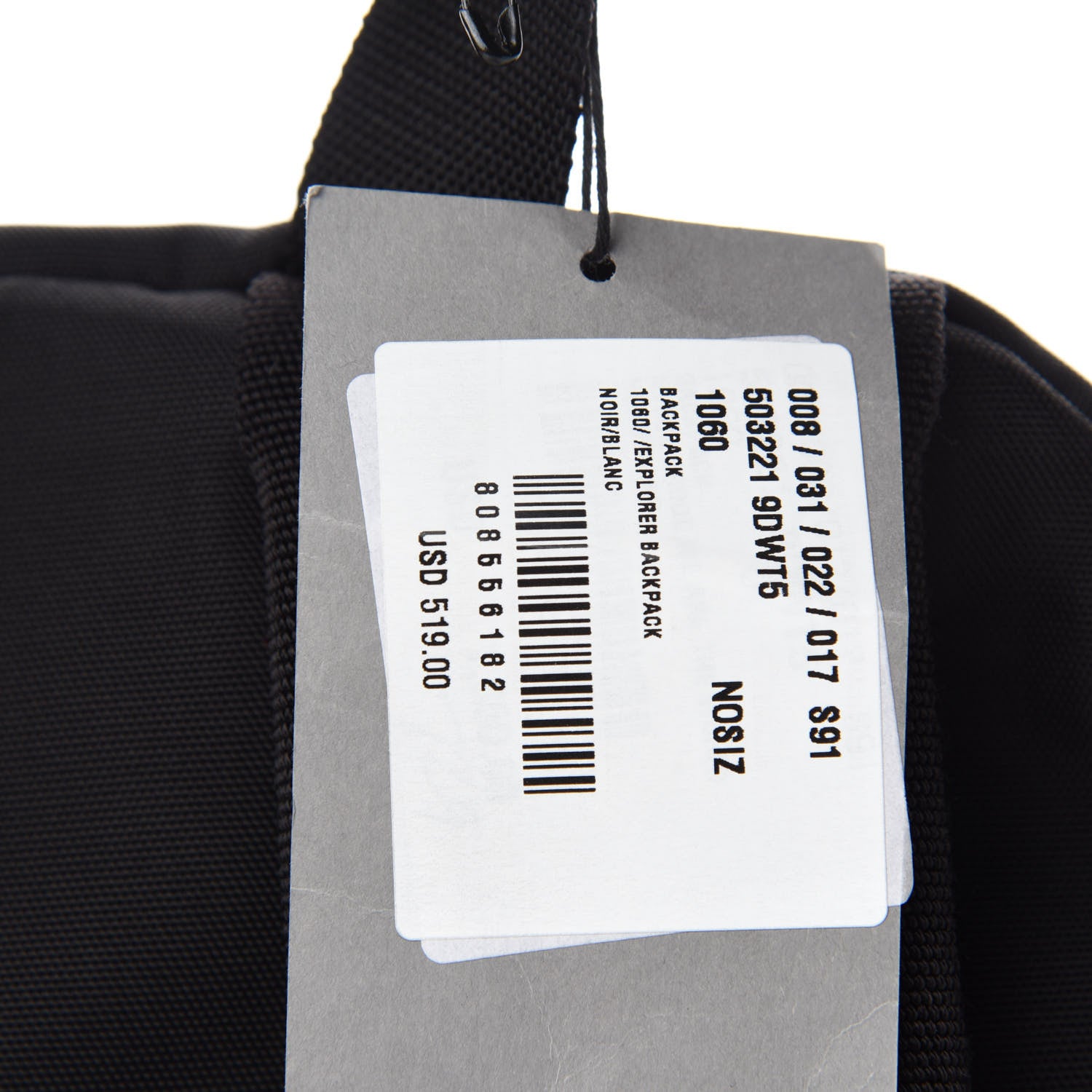 Balenciaga Nylon You Are The World Explorer Backpack Black 9 of 10