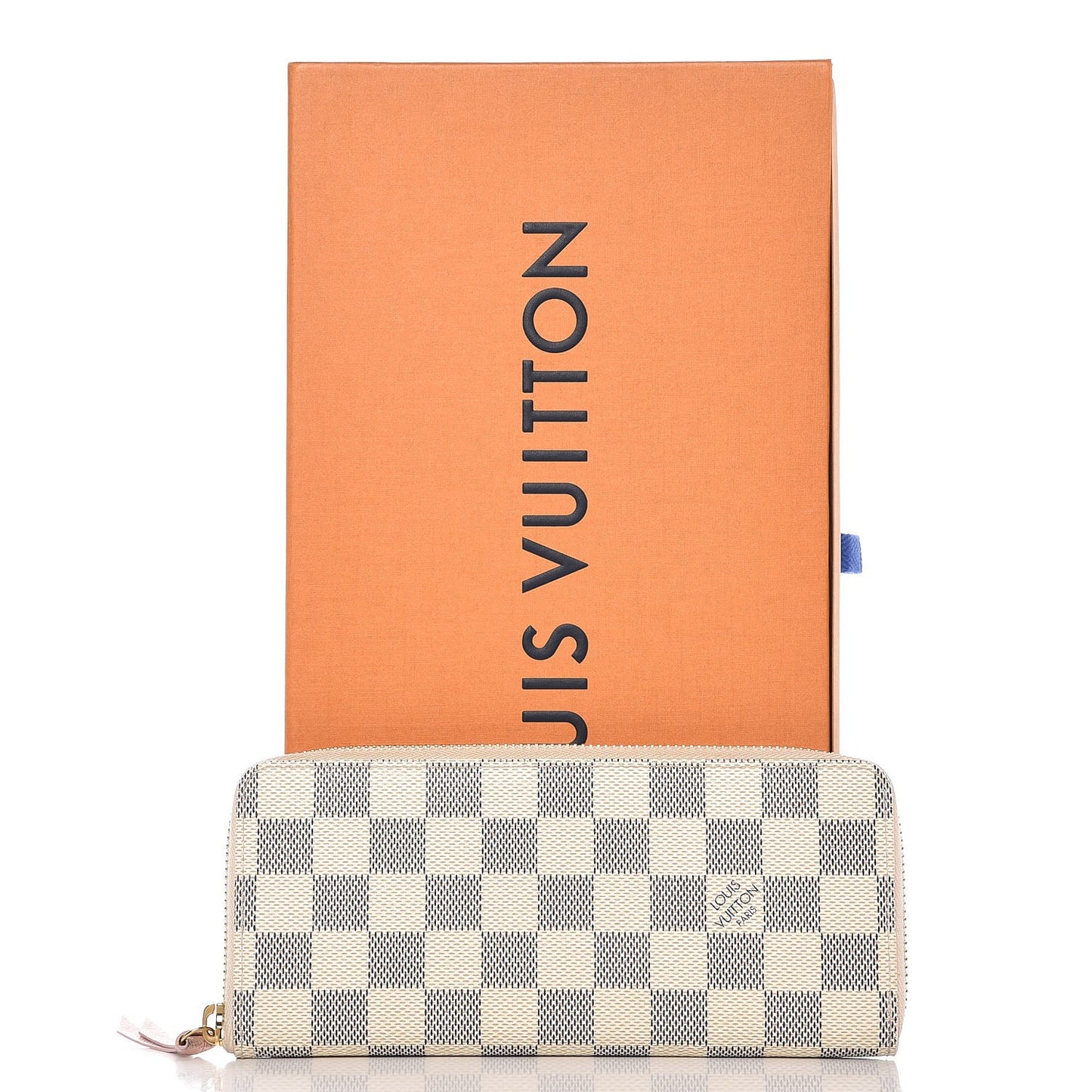 Damier Azur Clemence Wallet Rose Ballerine