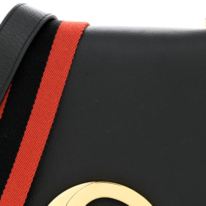 Gucci Roxy Calfskin Web Medium Studded Blondie Shoulder Flap Bag Black 8 of 12
