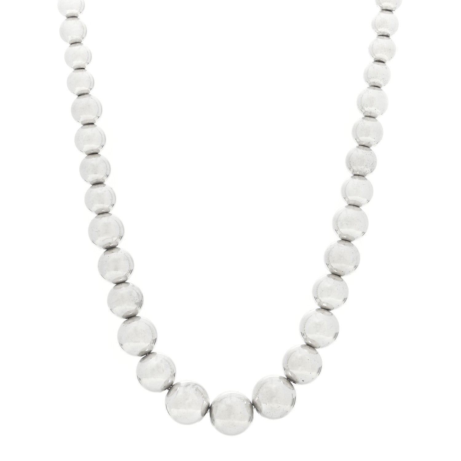 Tiffany Sterling Silver HardWear Graduated Ball Necklace 1 of 5