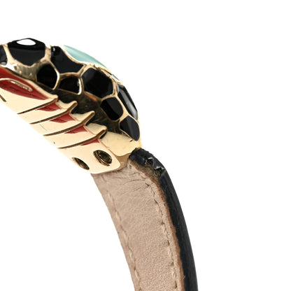 Bulgari Calfskin Serpenti Forever Double Coil Bracelet Pink 7 of 8