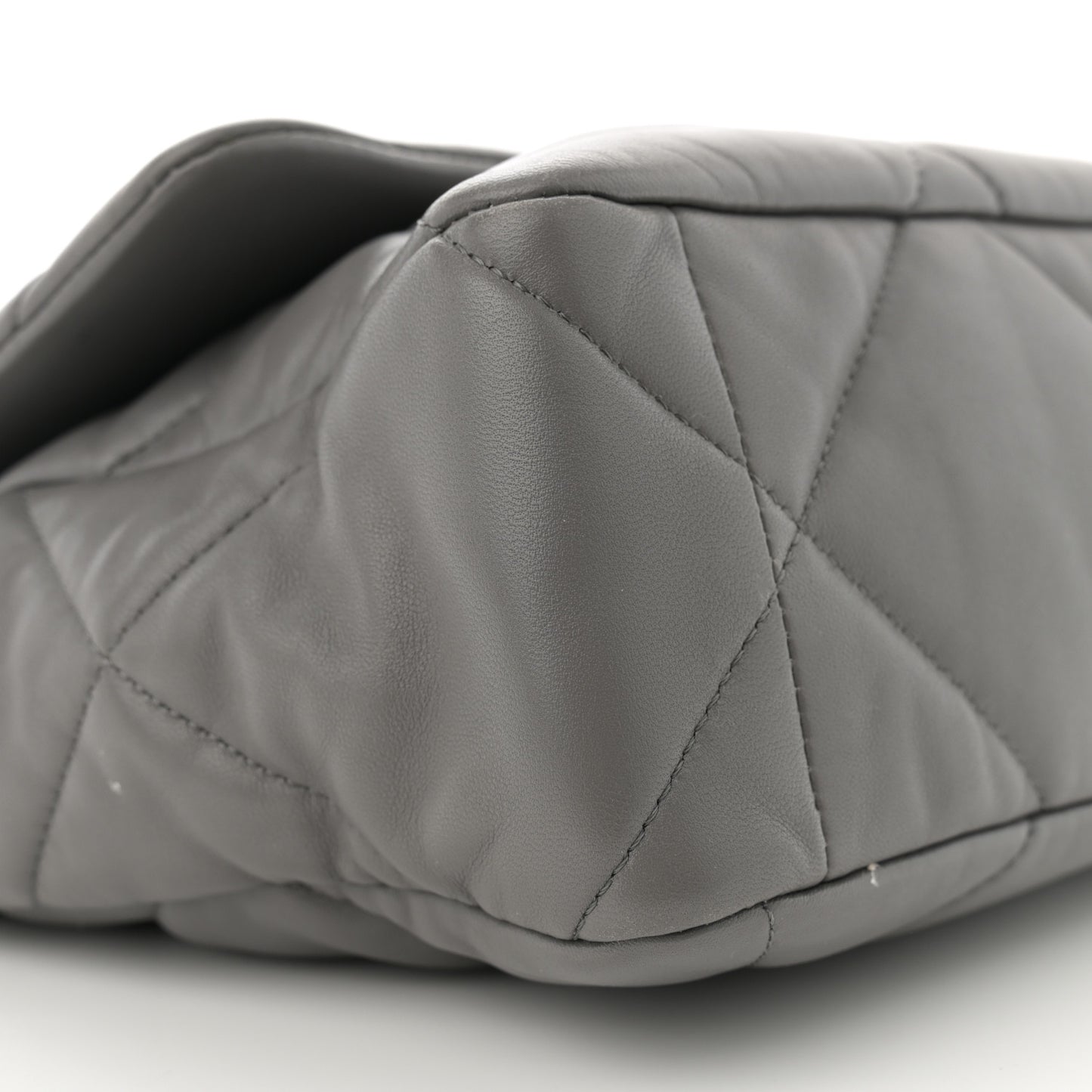 Lambskin Quilted Large Chanel 19 Flap Dark Grey