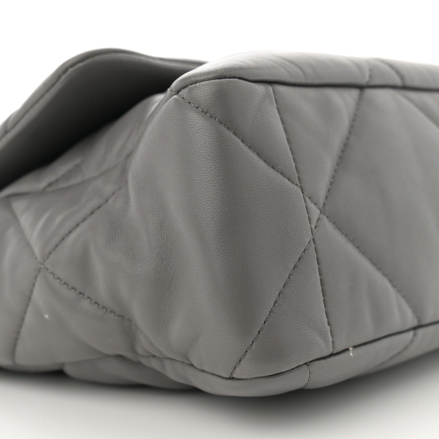 Chanel Lambskin Quilted Large Chanel 19 Flap Dark Grey 9 of 12