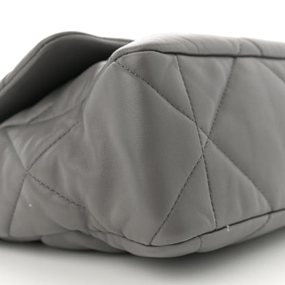 Chanel Lambskin Quilted Large Chanel 19 Flap Dark Grey 9 of 12