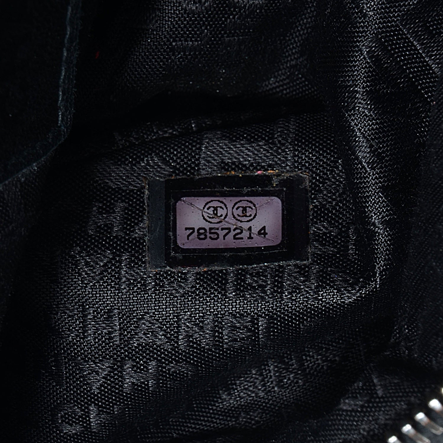 Chanel Lambskin Square Quilted Chain Fringe Pochette Black 6 of 7