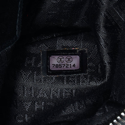 Chanel Lambskin Square Quilted Chain Fringe Pochette Black 6 of 7