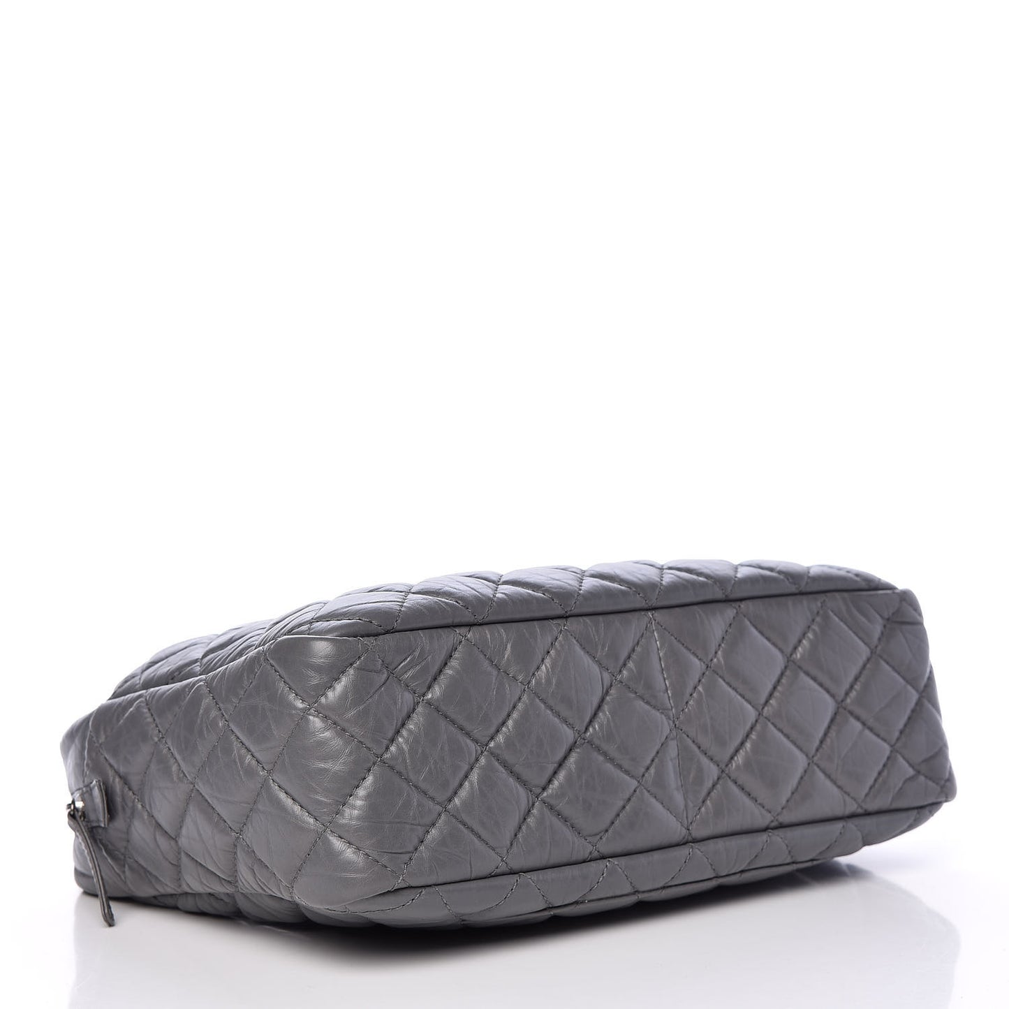 Aged Calfskin Quilted Large Reissue Camera Case Grey