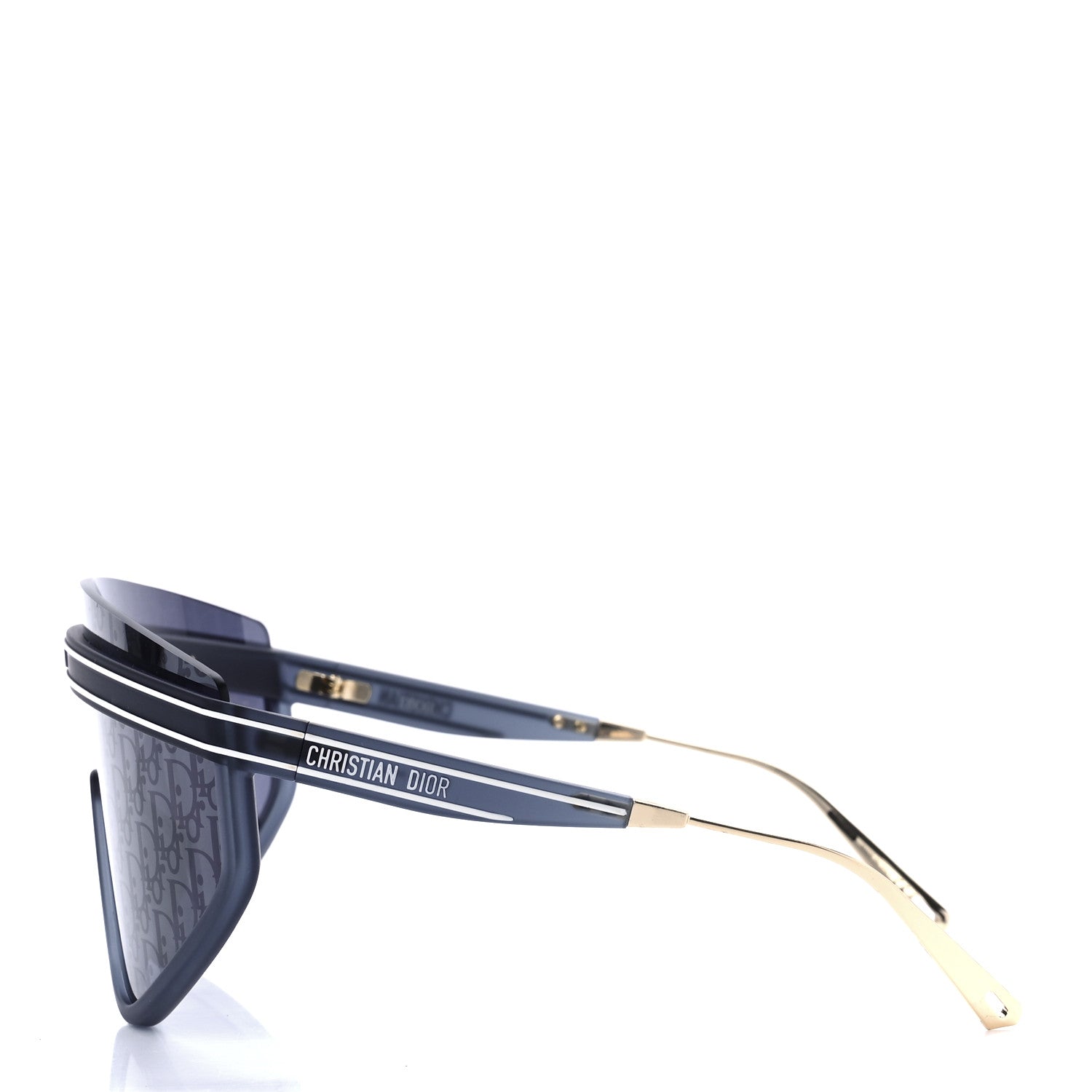 Christian Dior Oblique Mask DiorClub M2U Sunglasses Translucent Blue 3 of 9