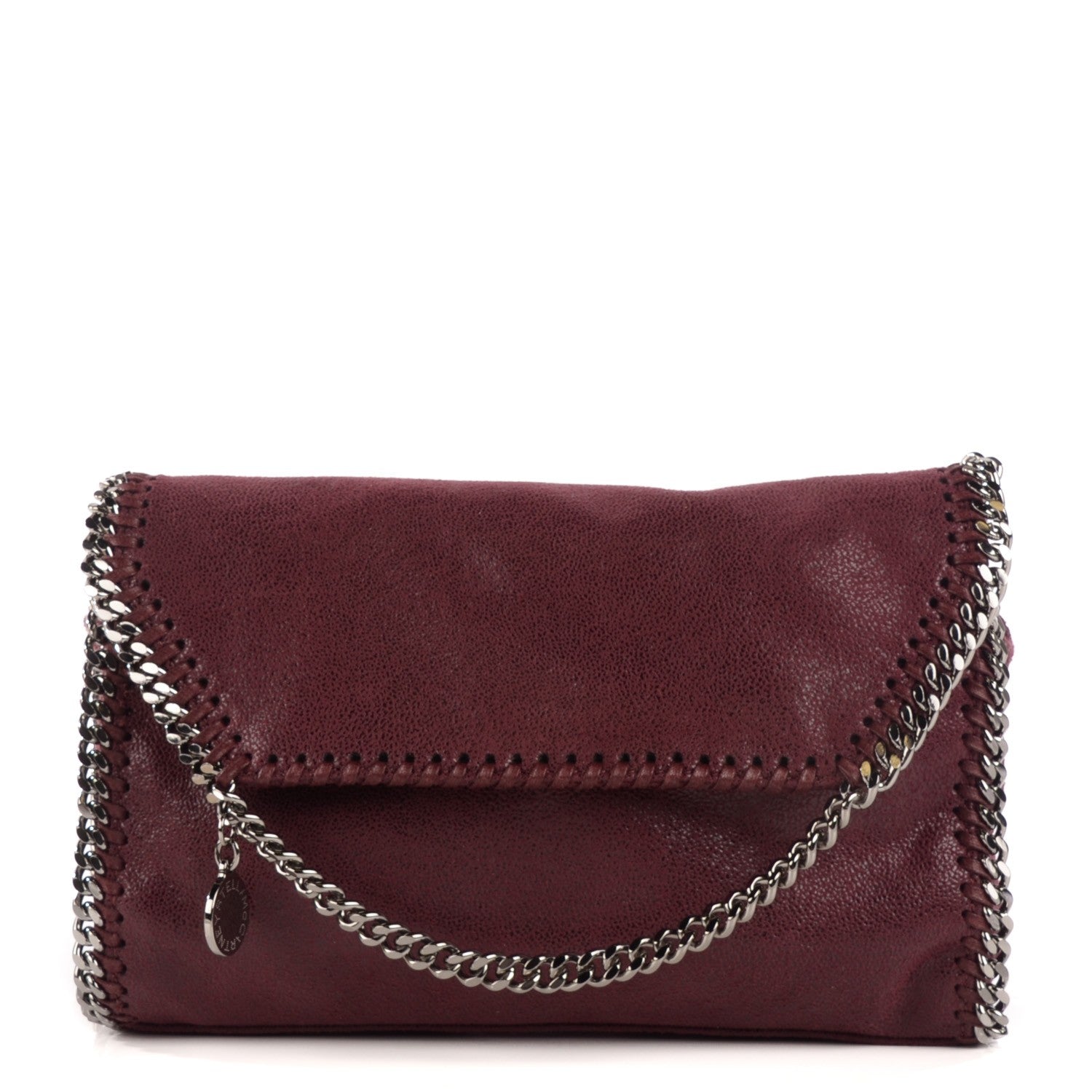Stella McCartney Shaggy Deer Mini Falabella Shoulder Bag Plum 1 of 8