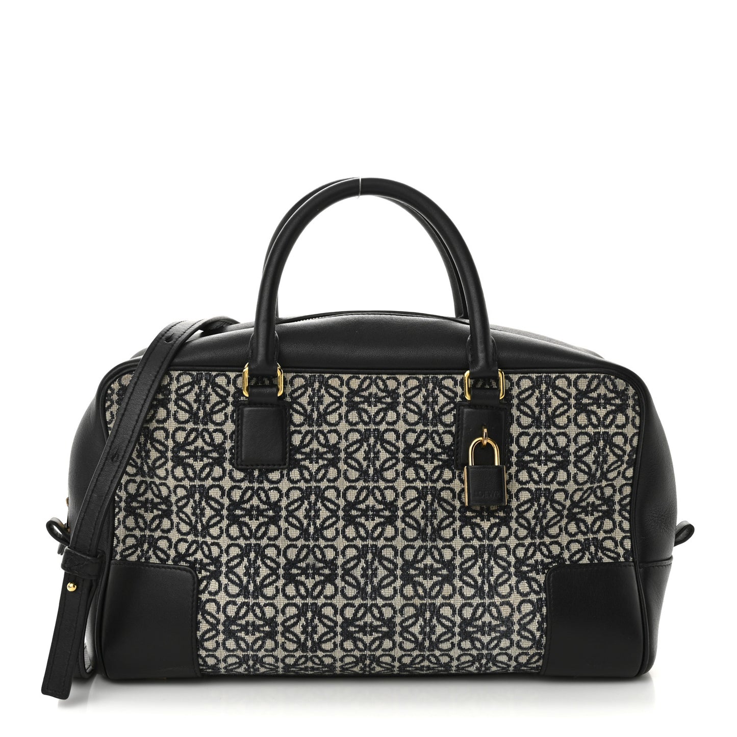 Jacquard Anagram Calfskin Amazona 28 Black Navy