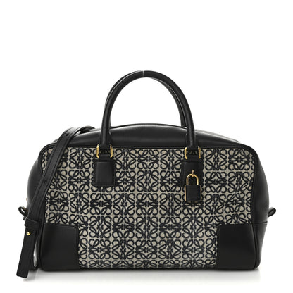 Loewe Jacquard Anagram Calfskin Amazona 28 Black Navy 1 of 12
