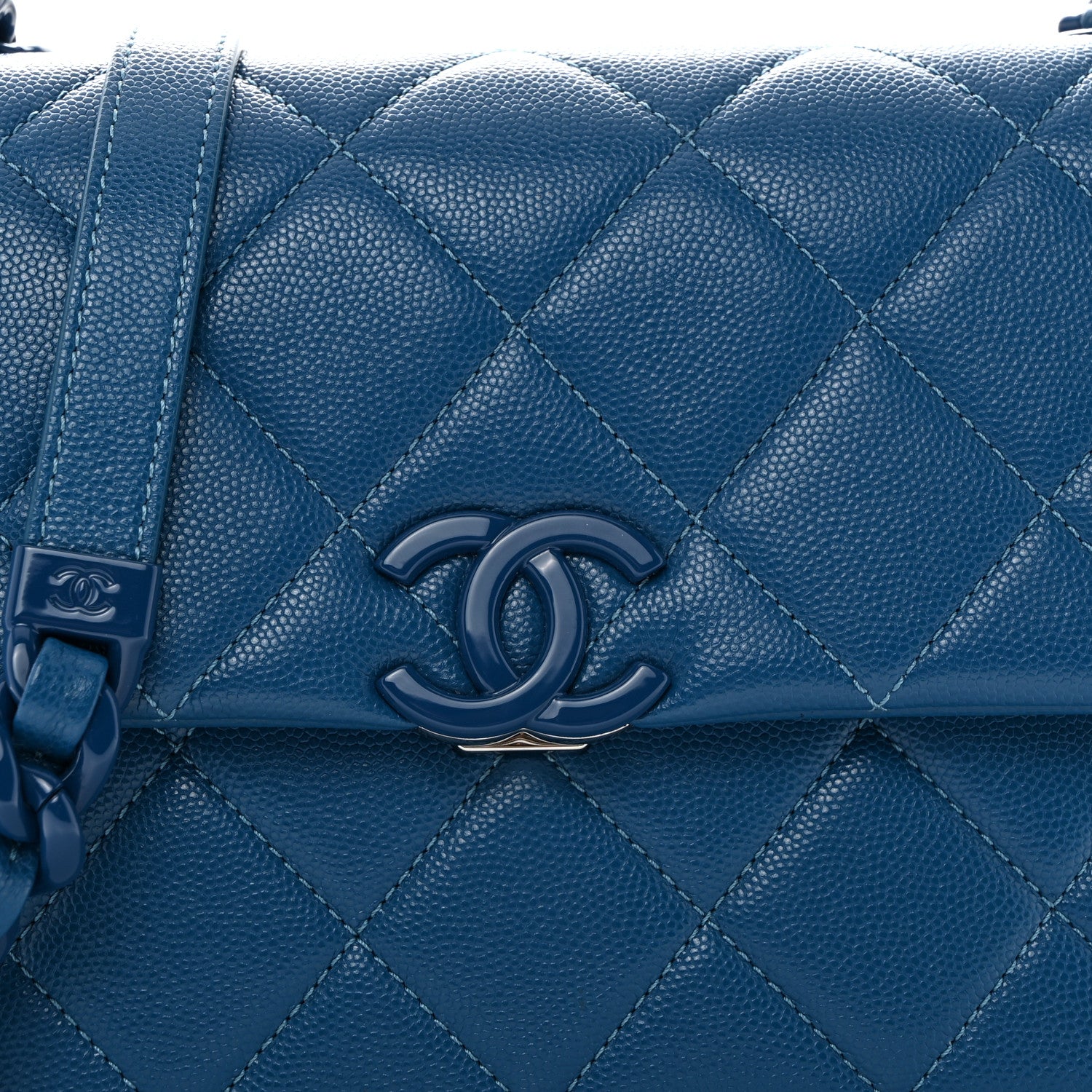 Chanel Caviar Quilted My Everything Flap Blue 8 of 10