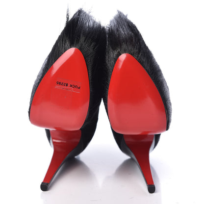 Christian Louboutin Goat Hair Puck 160 Ankle Boots 38 Black 6 of 6