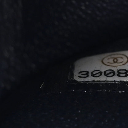 Chanel Caviar Quilted Medium Double Flap Dark Blue 7 of 10