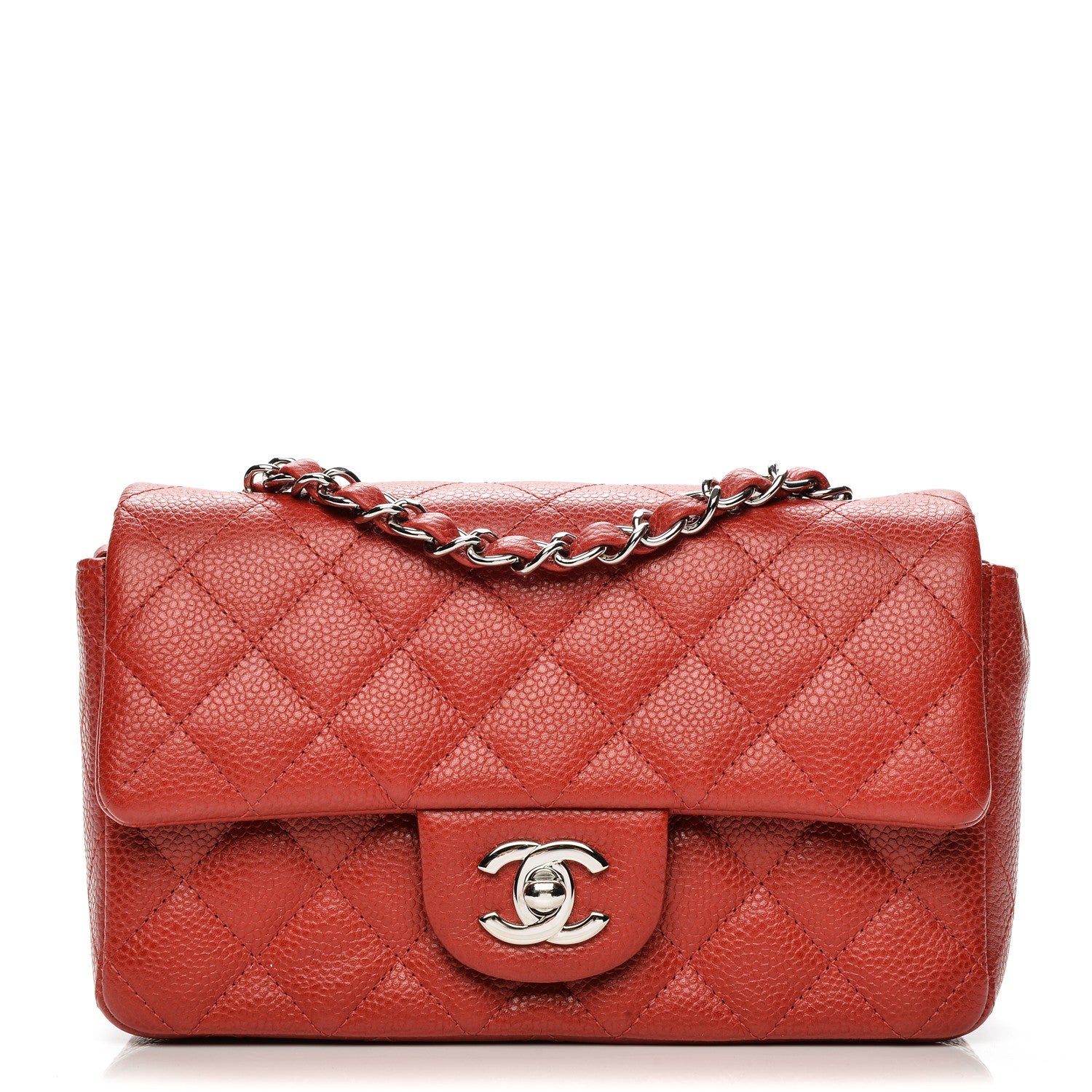 Chanel Caviar Quilted Mini Rectangular Flap Red 1 of 7
