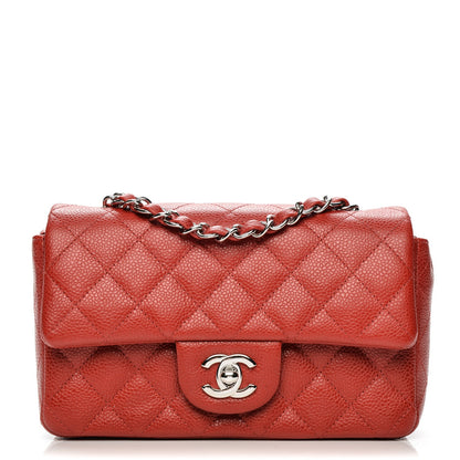 Chanel Caviar Quilted Mini Rectangular Flap Red 1 of 7