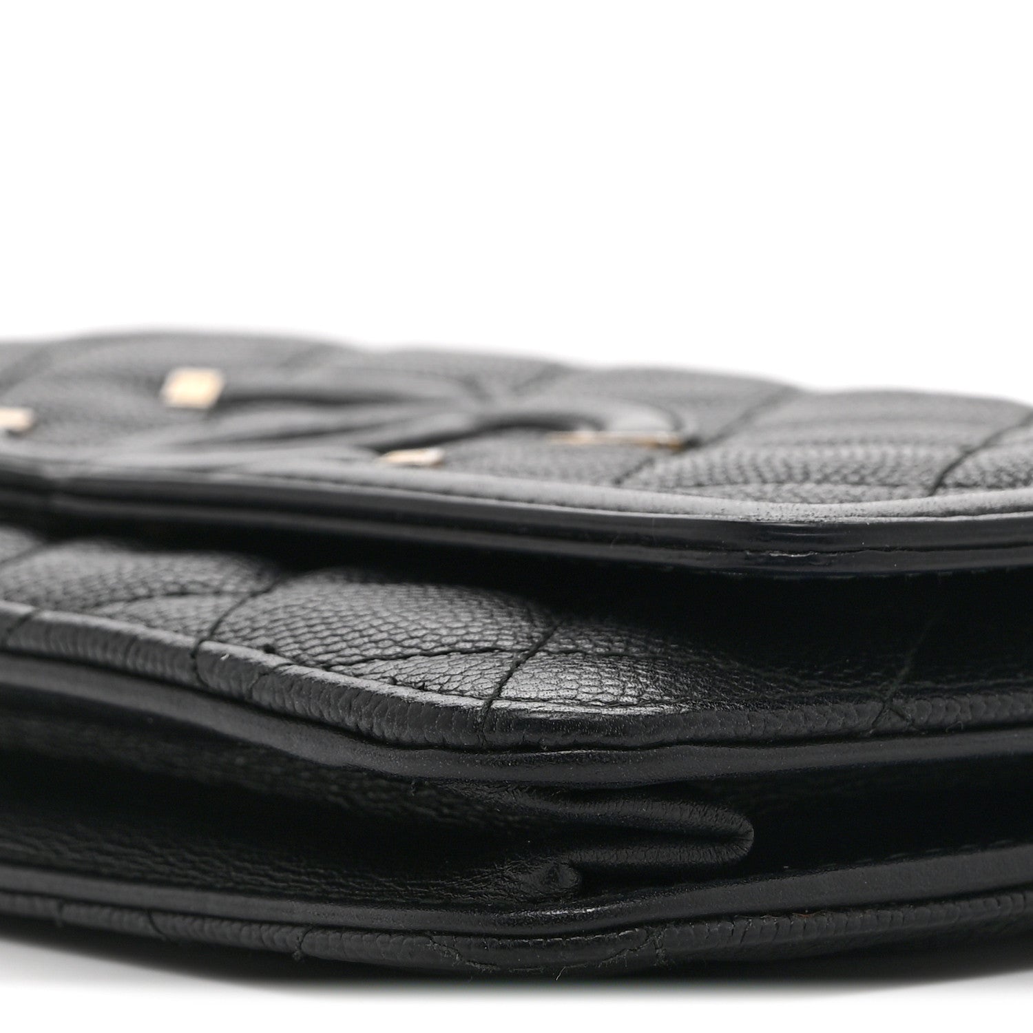 Chanel Caviar Quilted CC Filigree Wallet On Chain WOC Black 11 of 11