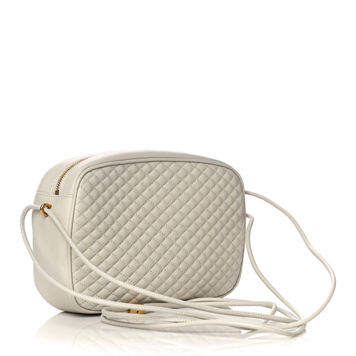 Lambskin Quilted Victoire Camera Bag Blanc Vintage