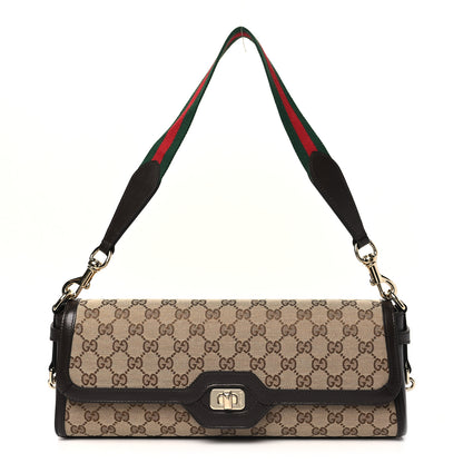Gucci Monogram Medium Luce Shoulder Bag Beige Ebony 1 of 9