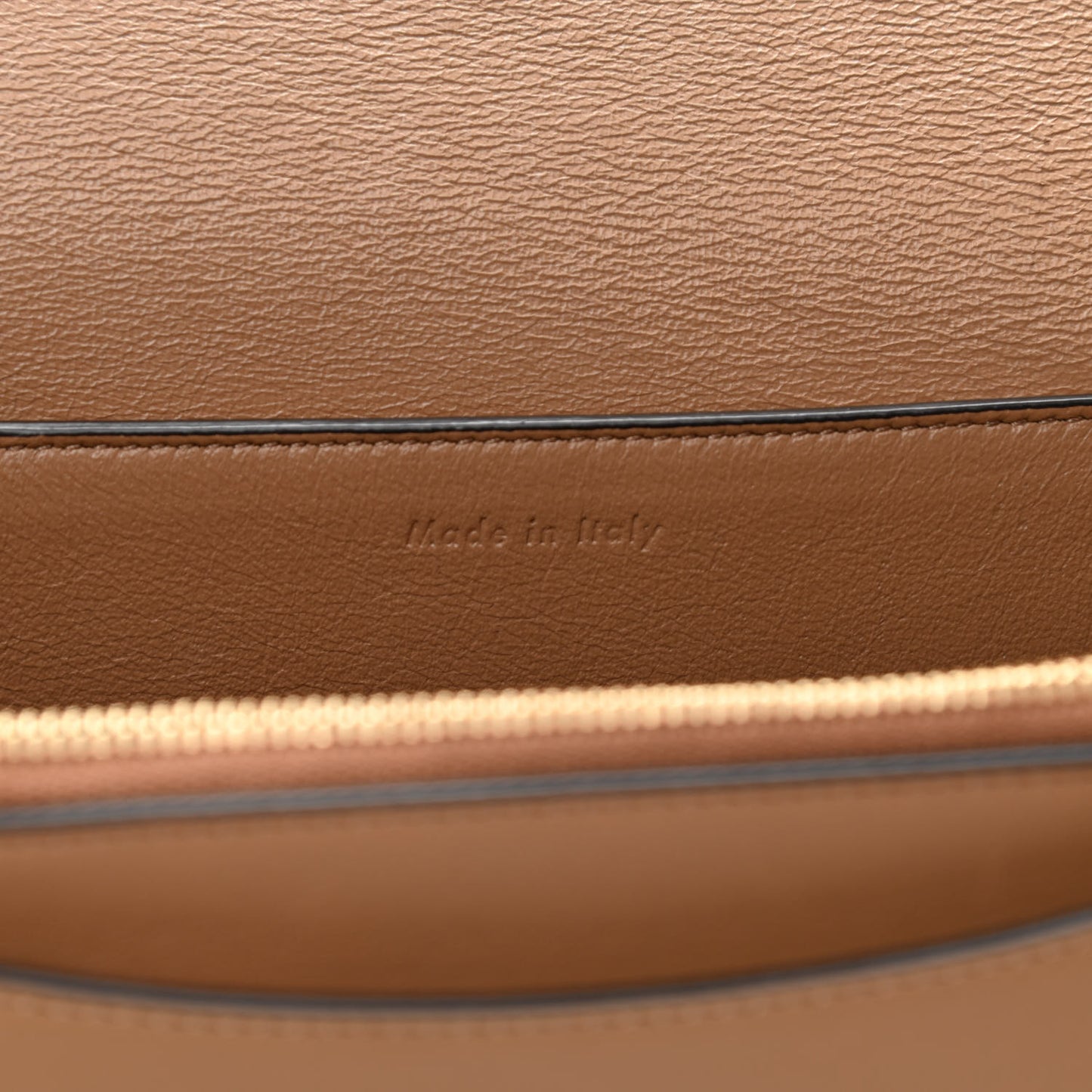 Shiny Smooth Calfskin Medium Frame Shoulder Bag Tan Optic White