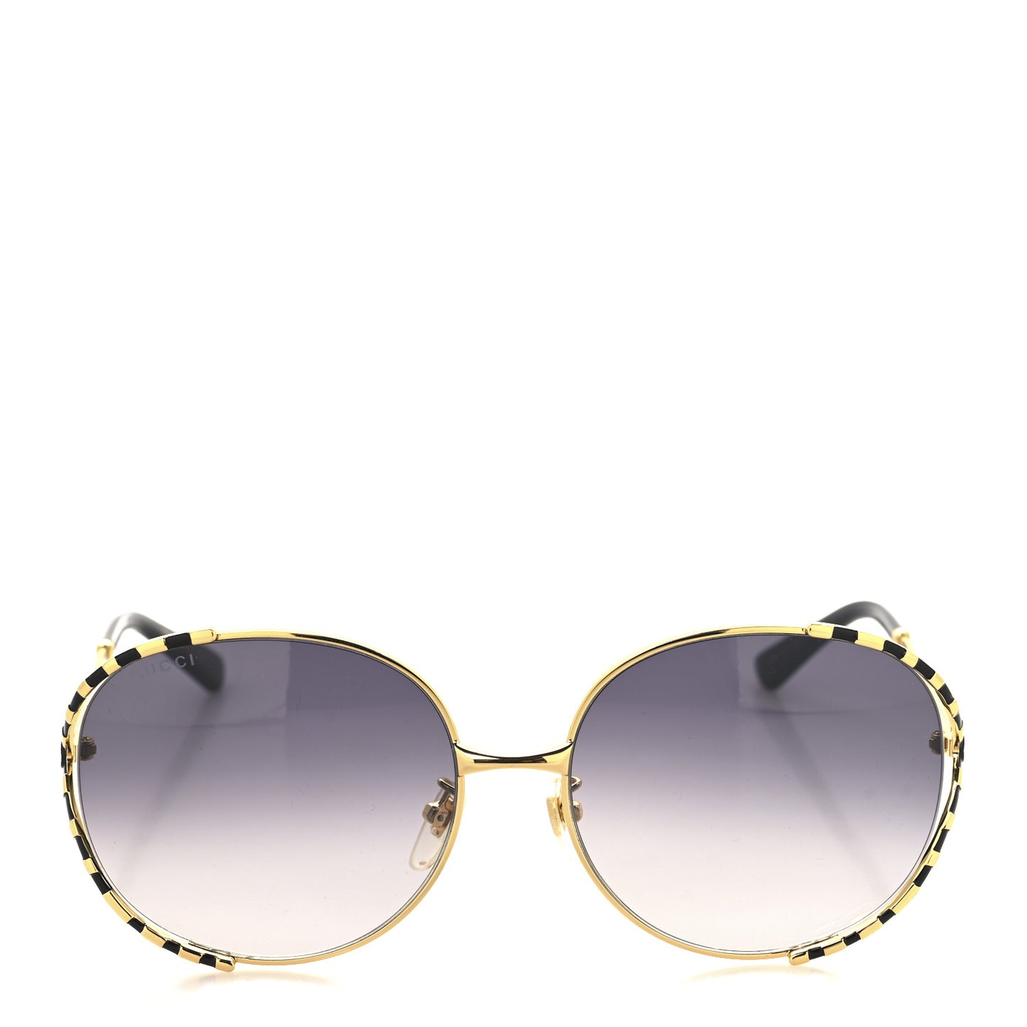 Metal Round Frame GG0595S Sunglasses Gold Brown