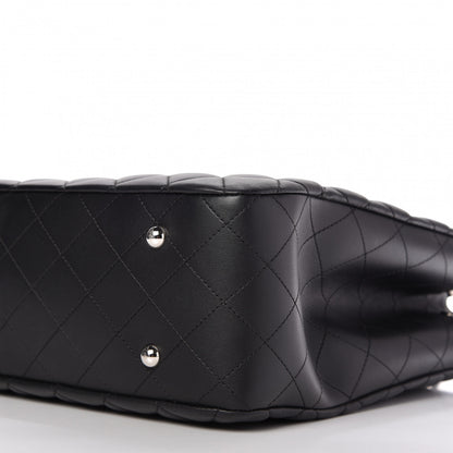 Chanel Calfskin Quilted Large CC Shopping Tote Black 12 of 19