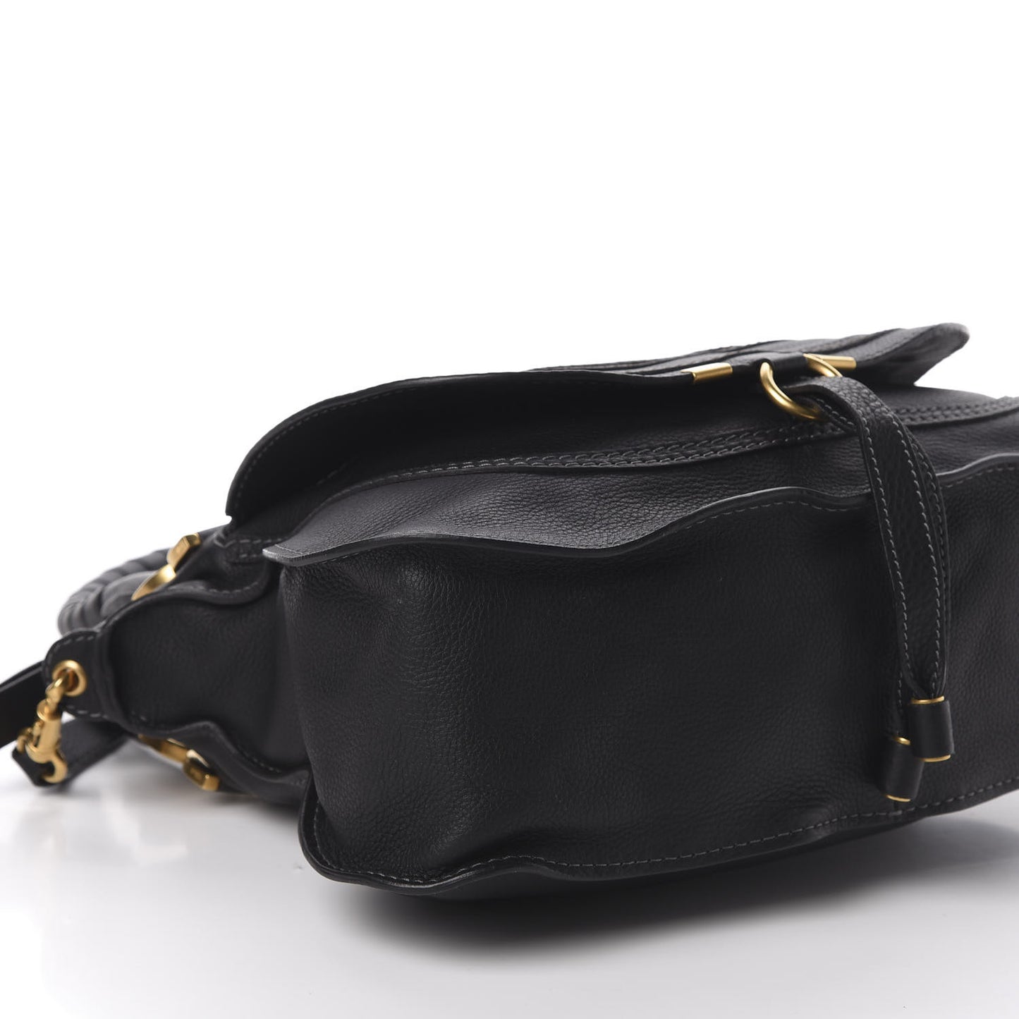 Calfskin Medium Marcie Satchel Black