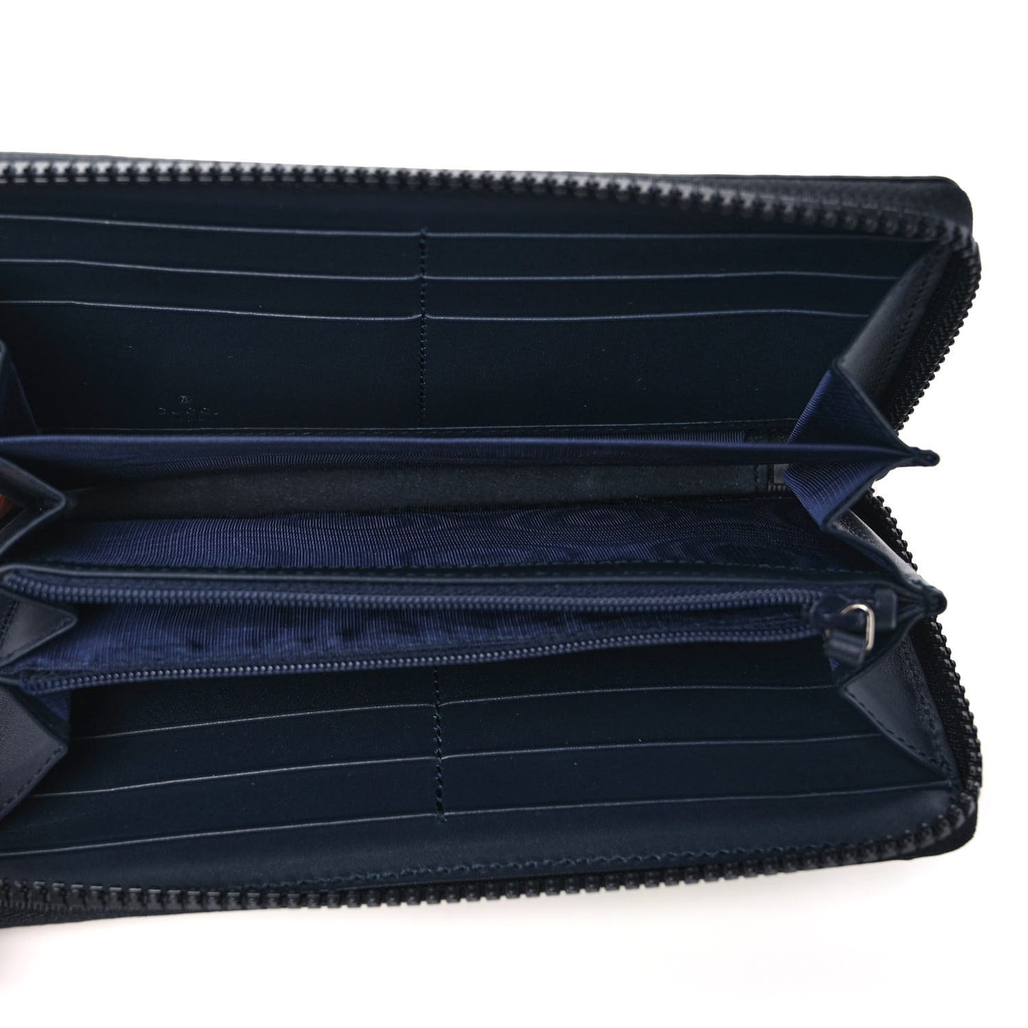 GG Supreme Monogram Blooms Zip Around Wallet Blue