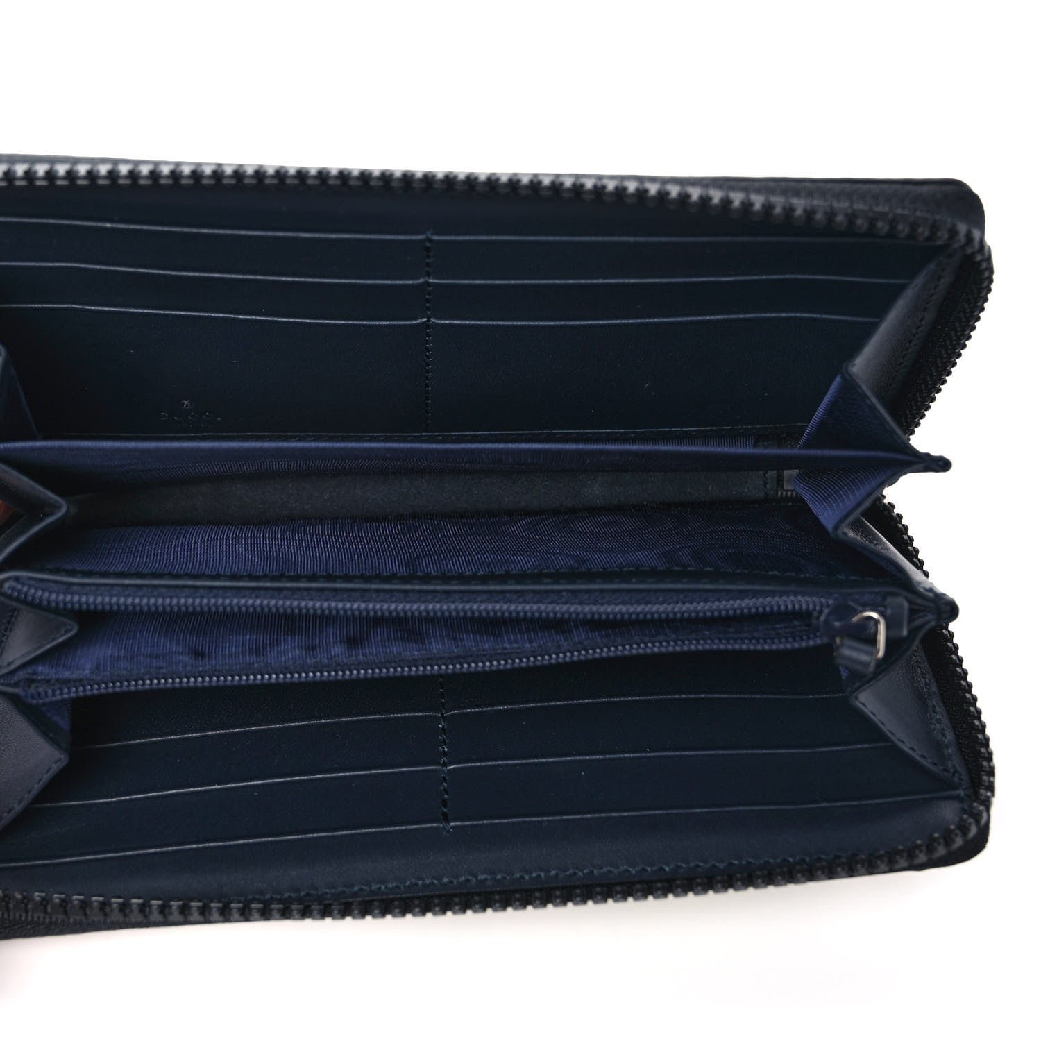 Gucci GG Supreme Monogram Blooms Zip Around Wallet Blue 5 of 7