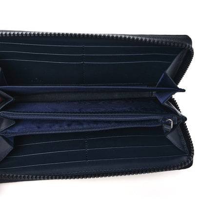Gucci GG Supreme Monogram Blooms Zip Around Wallet Blue 5 of 7