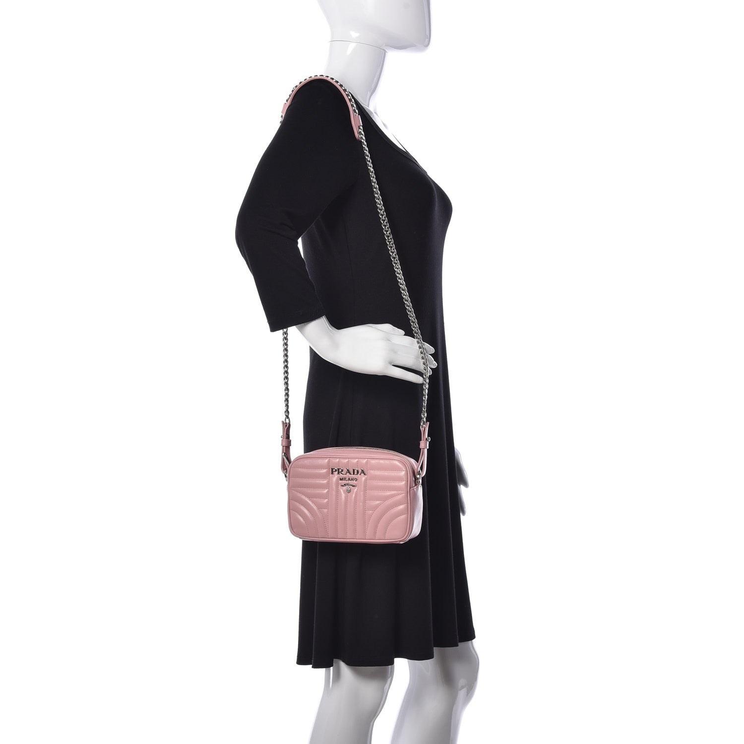 Prada Soft Calfskin Diagramme Camera Bag Pesco 2 of 8