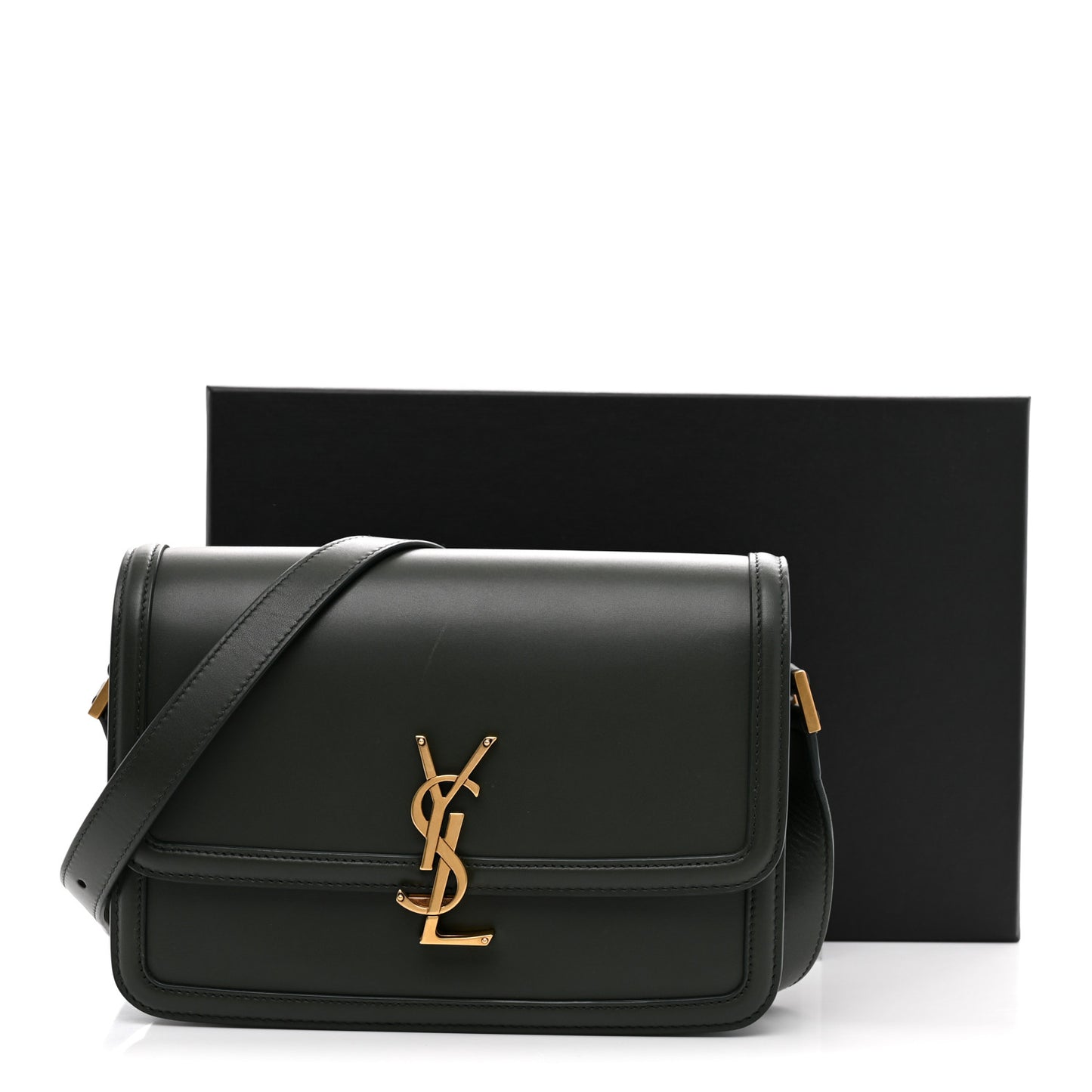 Box Calfskin Monogram Medium Solferino Satchel Vert Fonce