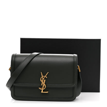 Saint Laurent Box Calfskin Monogram Medium Solferino Satchel Vert Fonce 11 of 11