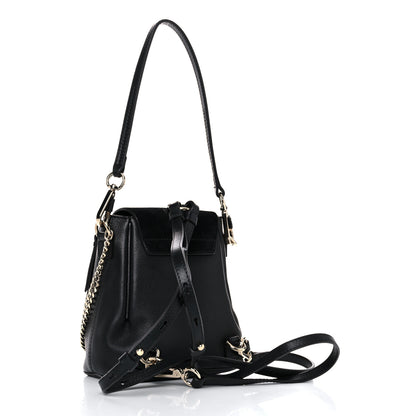 Chloe Suede Calfskin Mini Faye Backpack Black 3 of 17