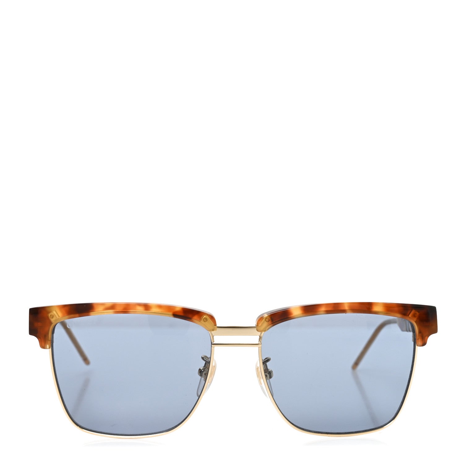 Gucci Squared Aviator GG Sunglasses GG0603S Havana Blue 2 of 7