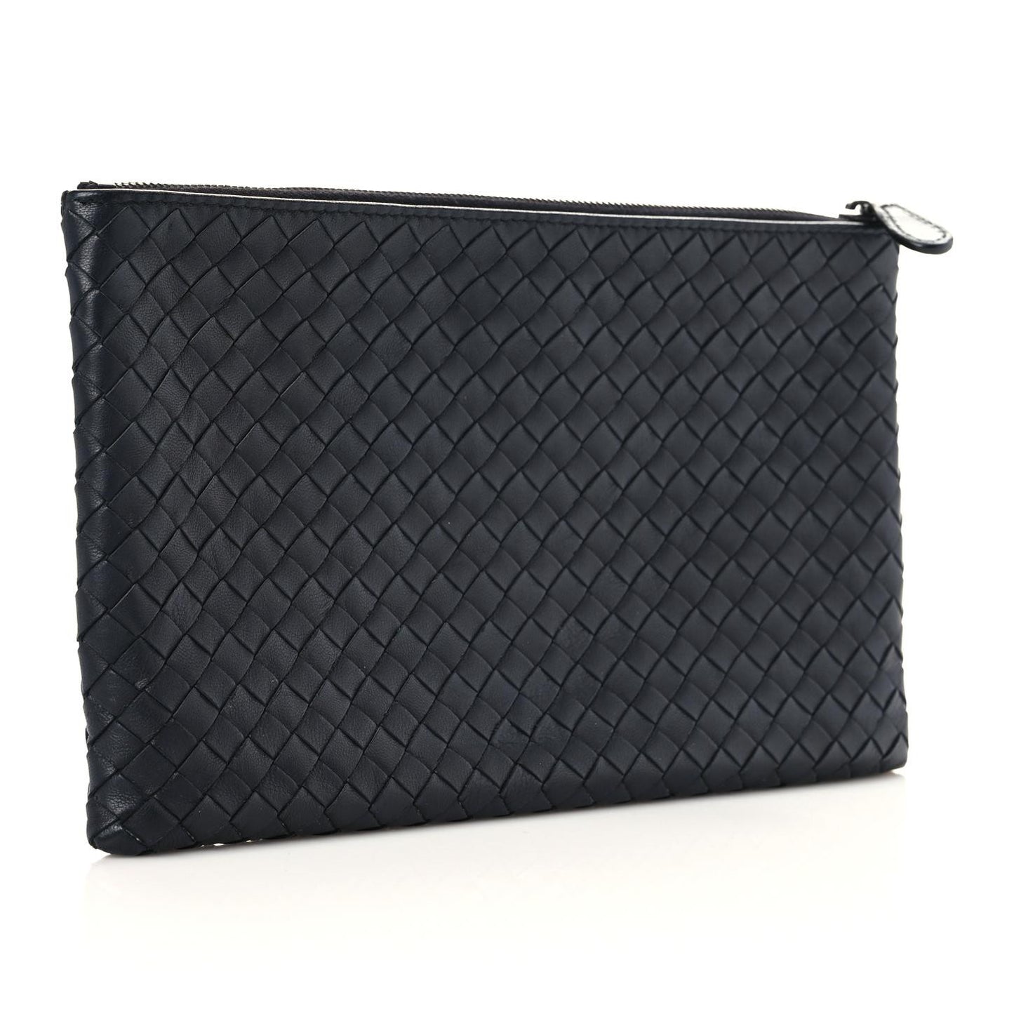 Nappa Intrecciato Medium Zip Pouch Black