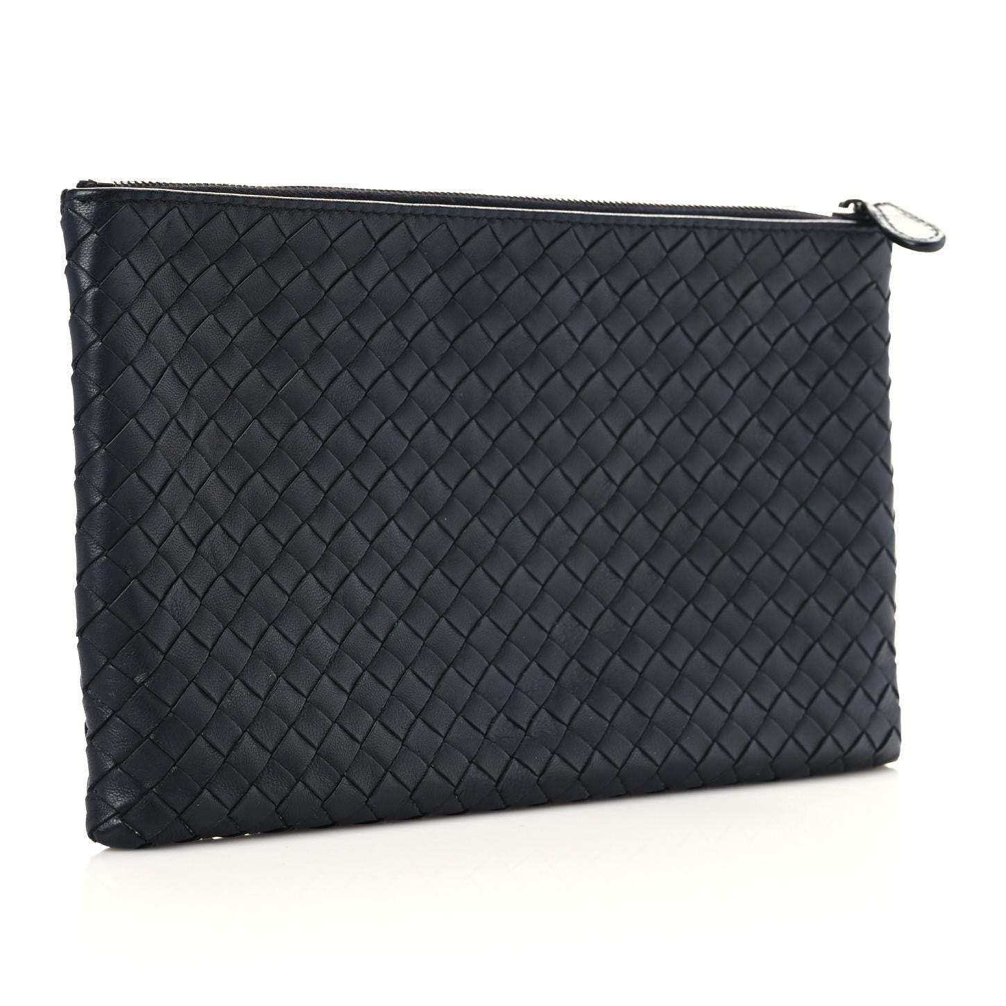 Bottega Veneta Nappa Intrecciato Medium Zip Pouch Black 3 of 14