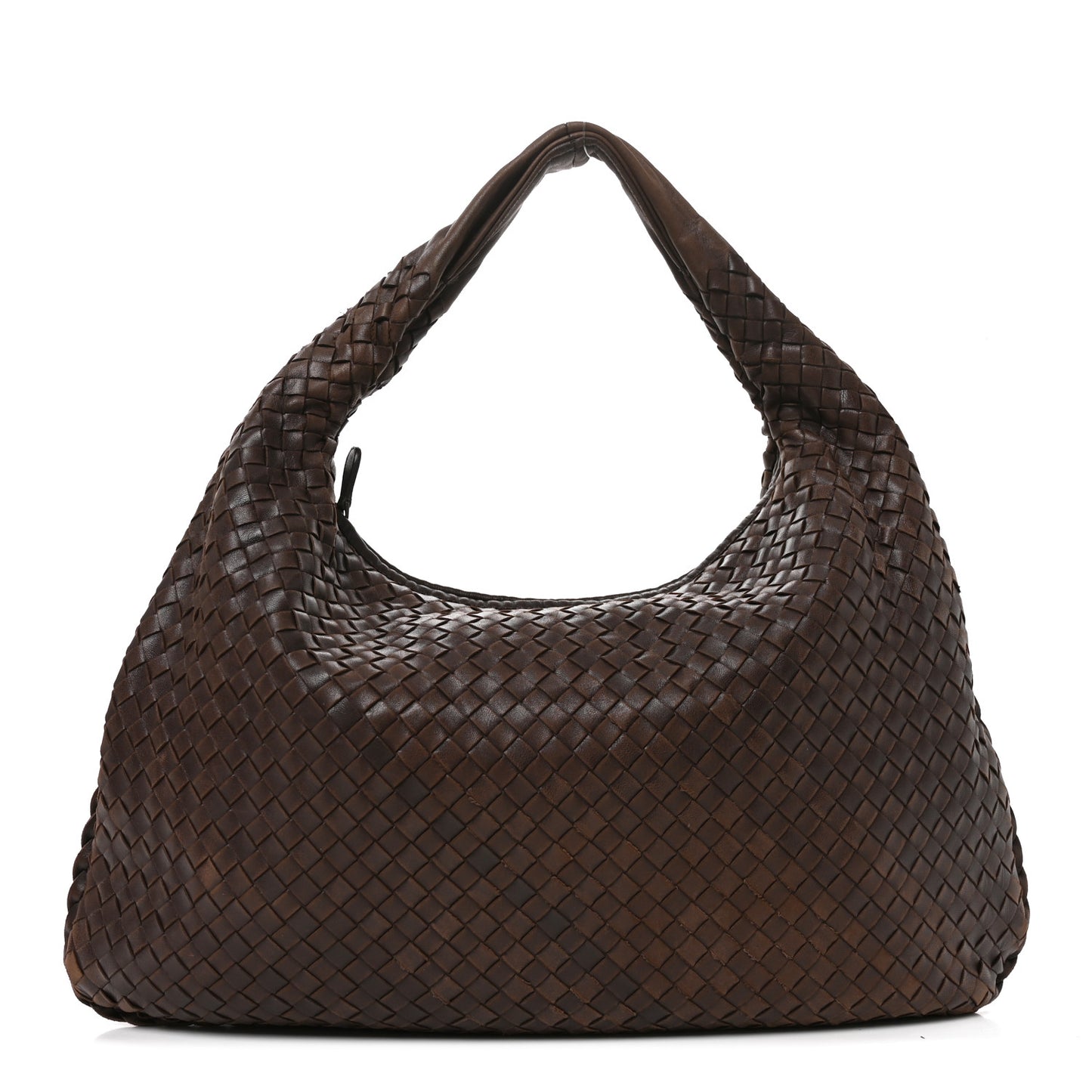 Nappa Intrecciato Large Veneta Hobo Ebano