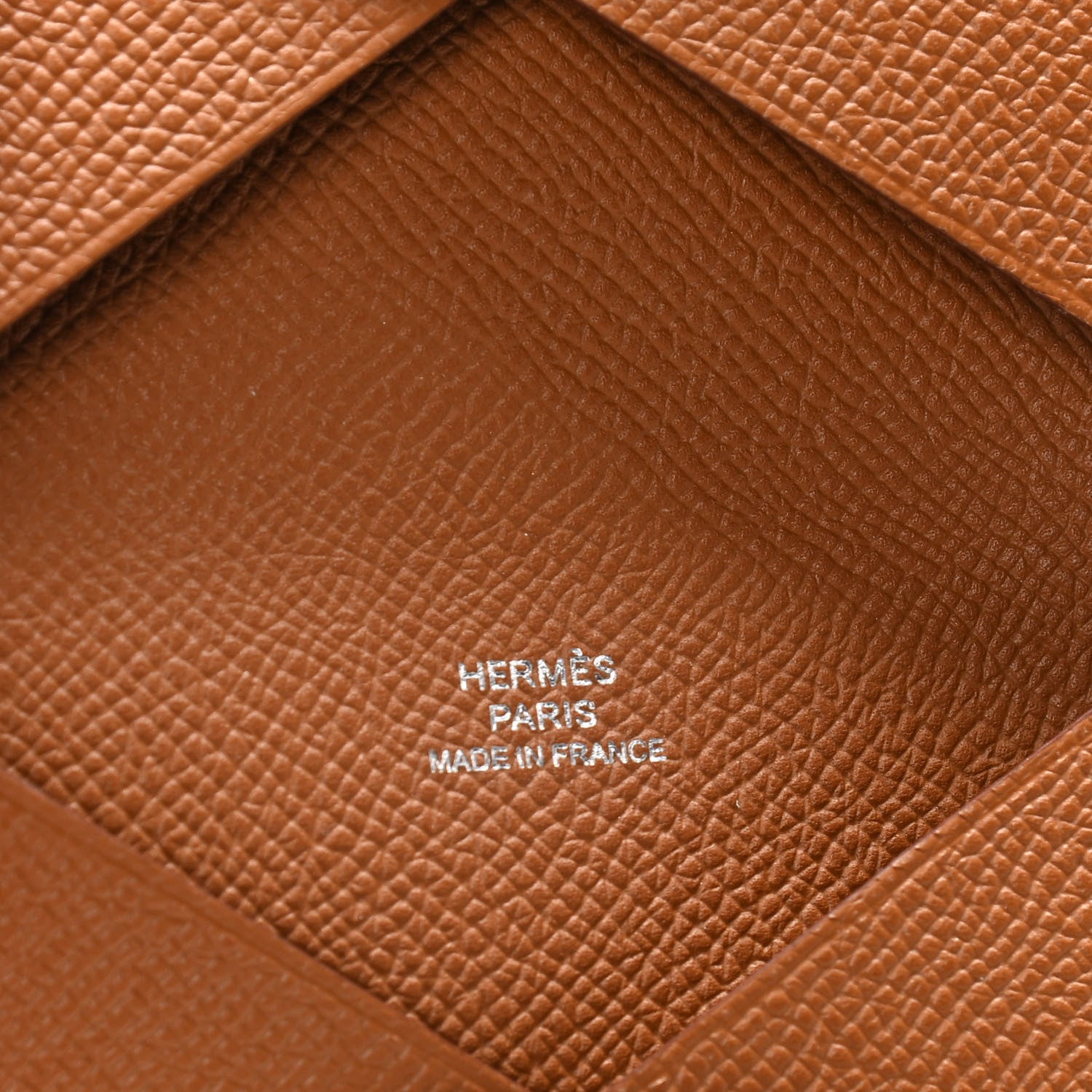 Hermes Epsom Calvi Card Case Gold 6 of 7